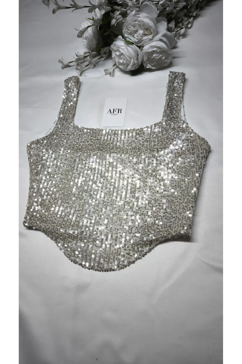 KADIN PAYET KUMAŞ CROP TOP BÜSTİYER — 2