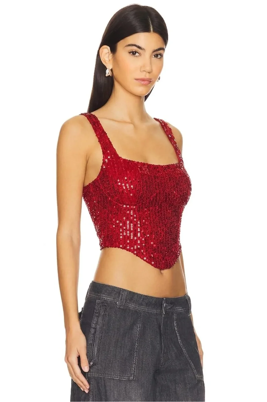 KADIN PAYET KUMAŞ CROP TOP BÜSTİYER — 2