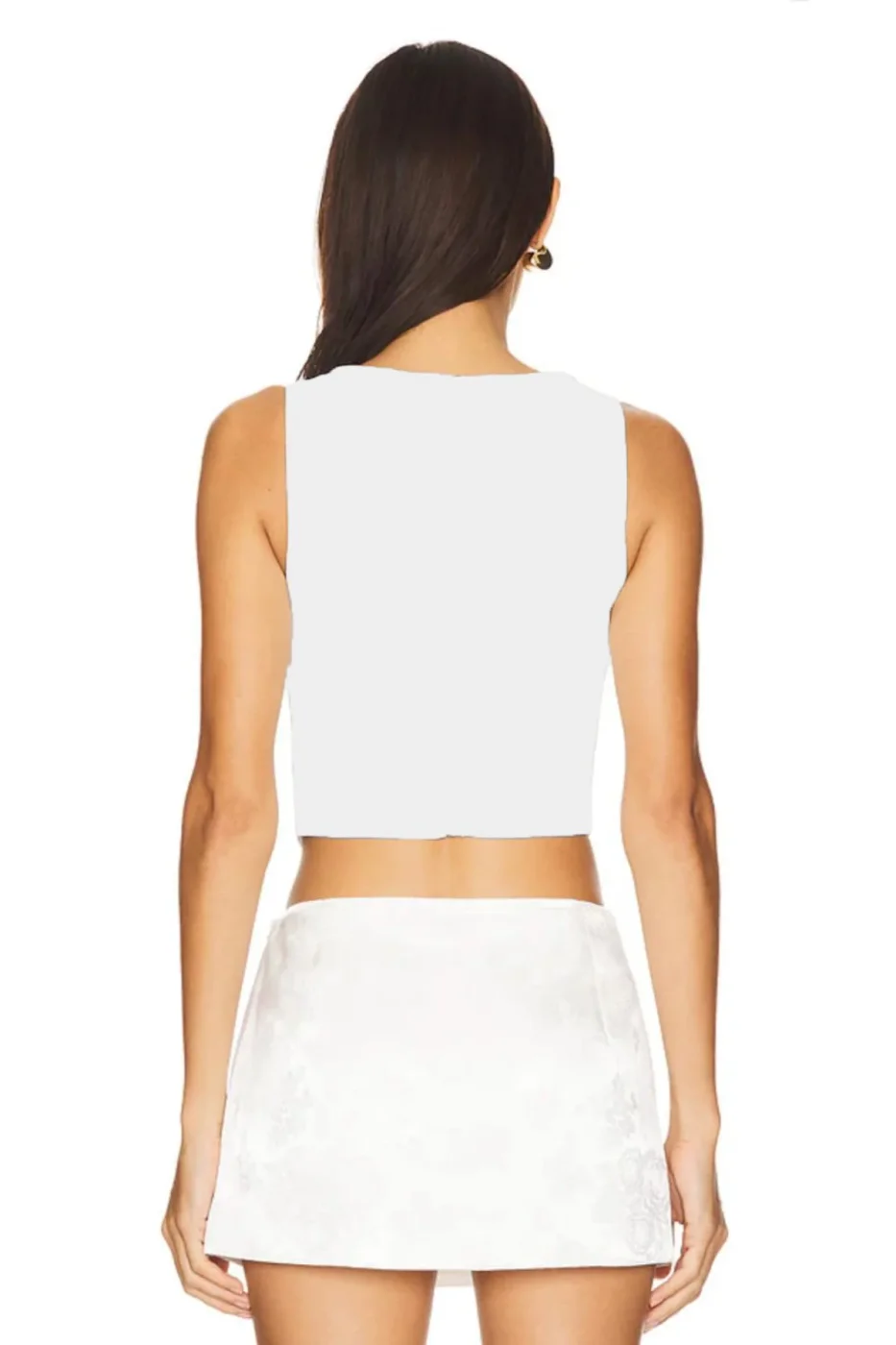 KADIN ASKILI ÇİFT KAT JARSE CROP TOP — 2