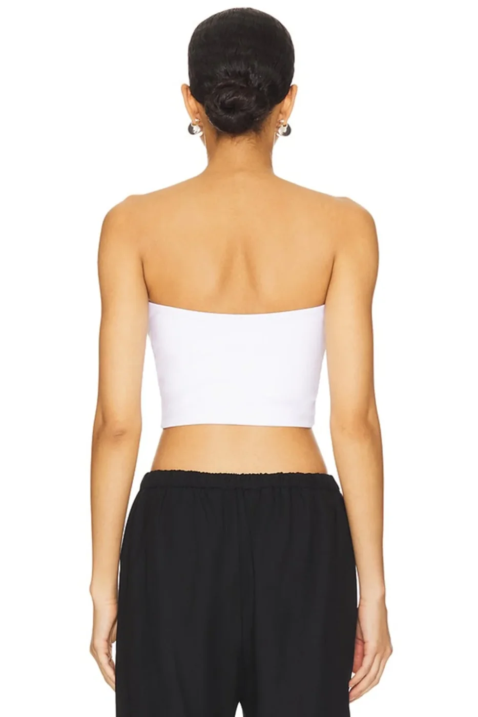 KADIN ÇİFT KAT JARSE KUMAŞ Straplez CROP TOP — 2