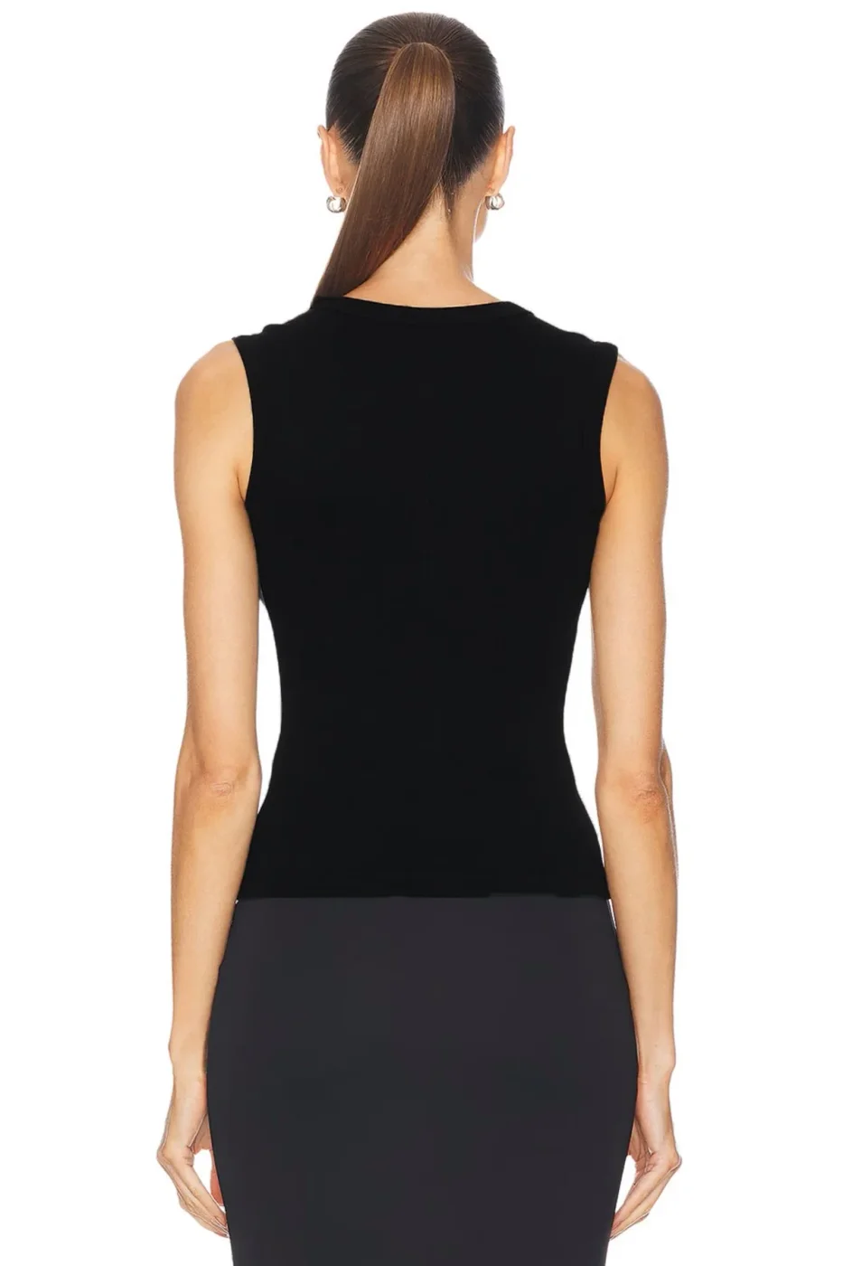 KADIN V YAKA ÇİFT KAT JARSE CROP TOP — 2