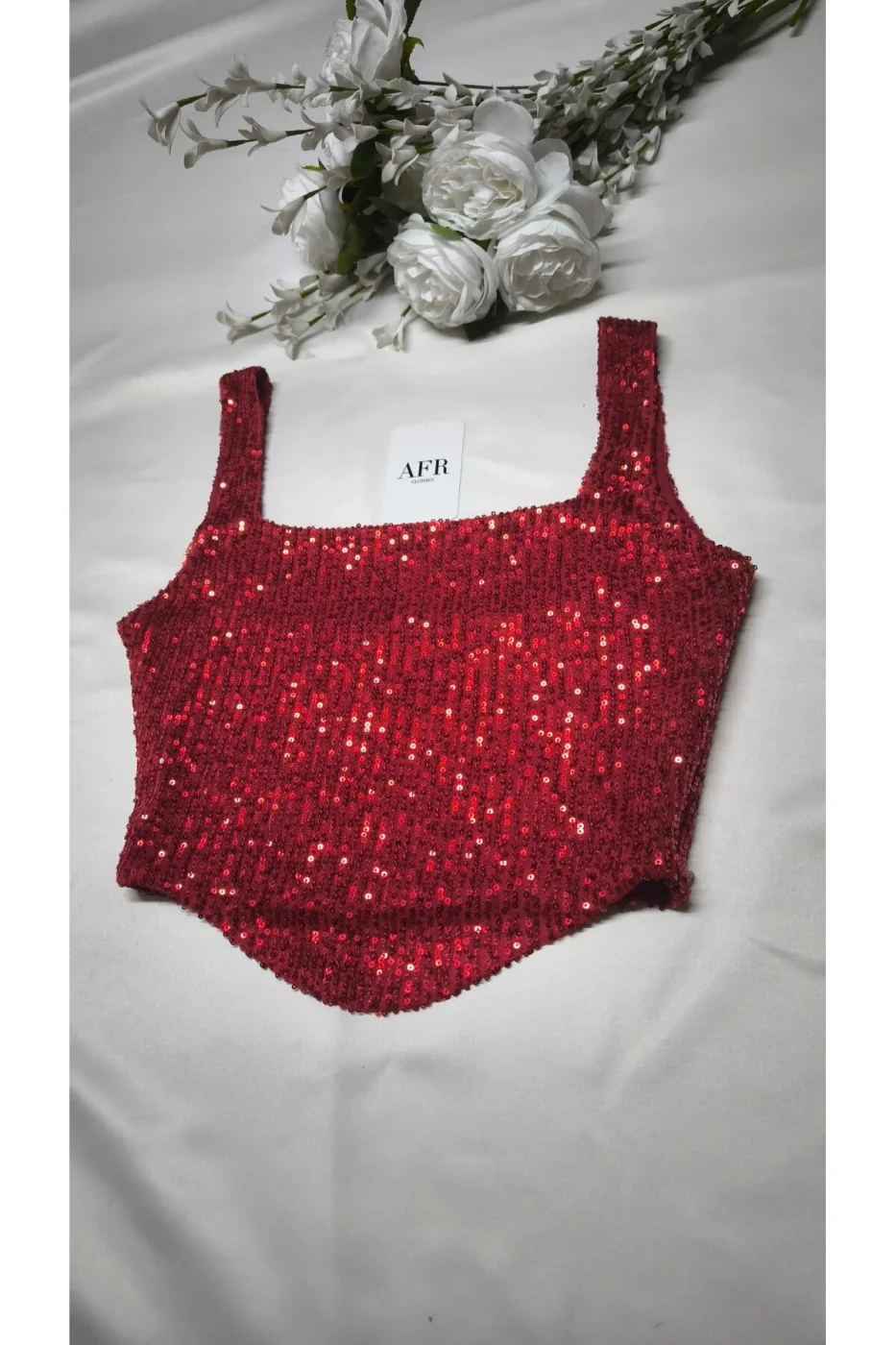 KADIN PAYET KUMAŞ CROP TOP BÜSTİYER — 3