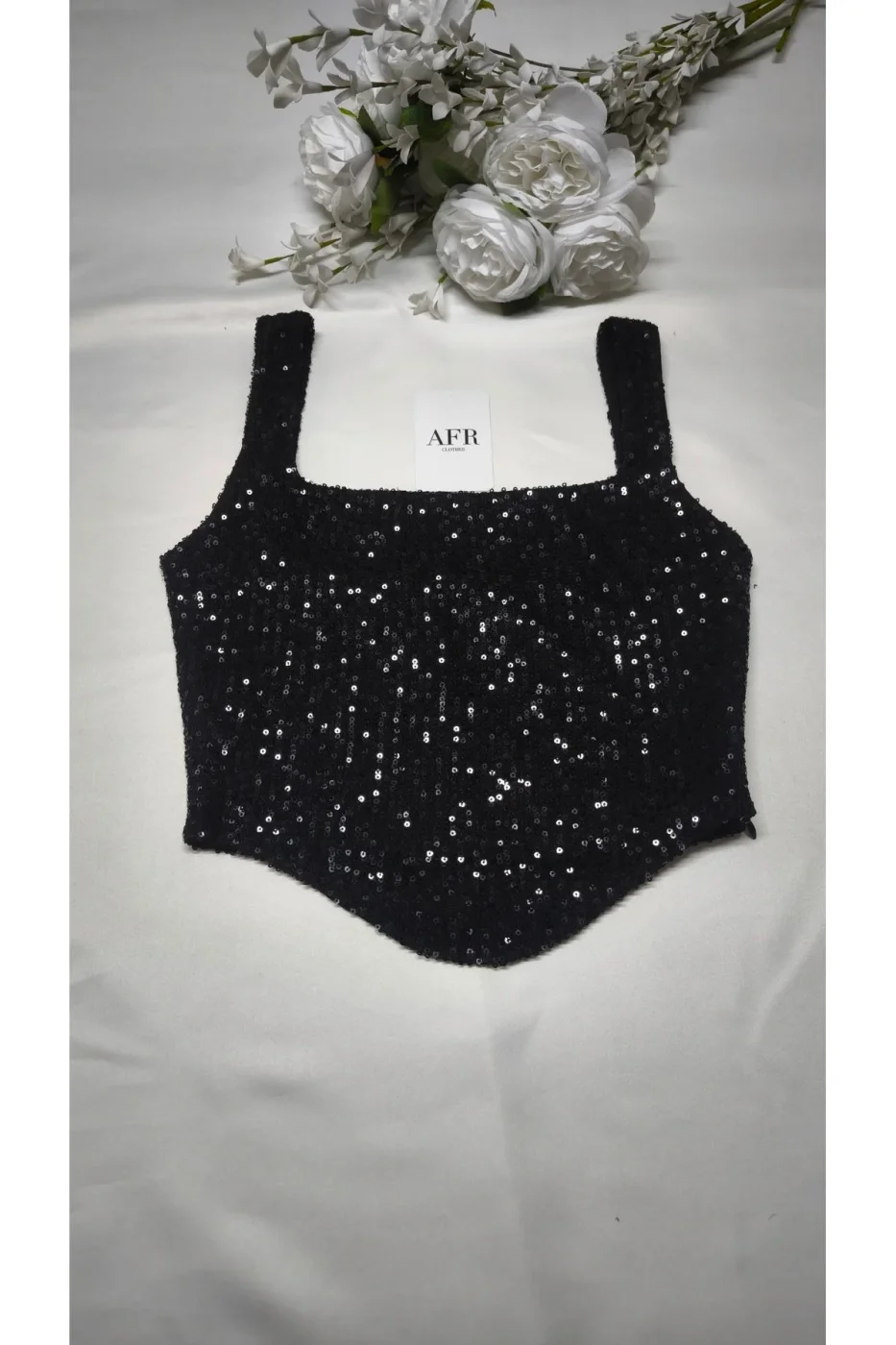 KADIN PAYET KUMAŞ CROP TOP BÜSTİYER — 3