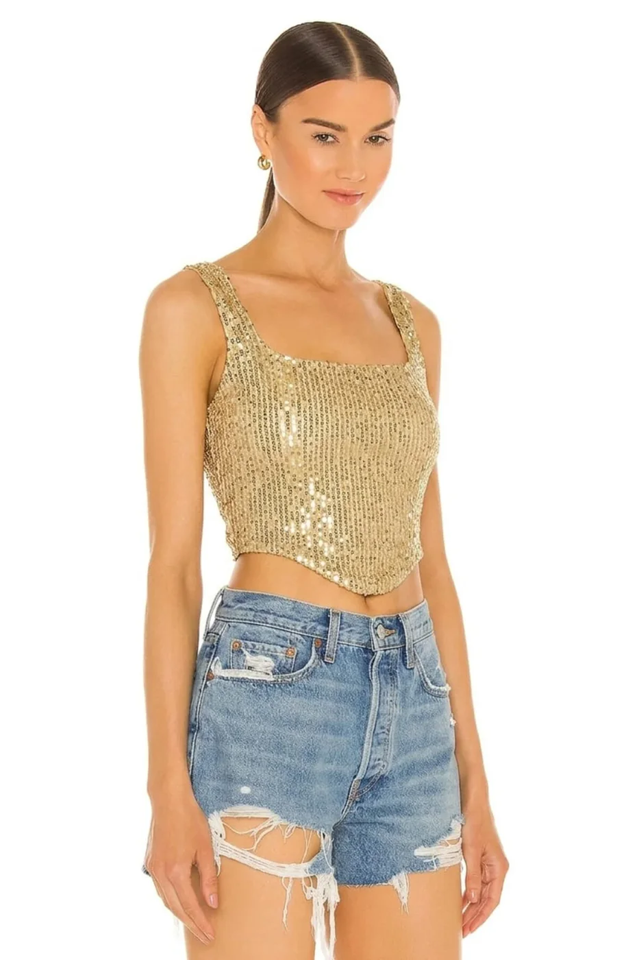 KADIN PAYET KUMAŞ CROP TOP BÜSTİYER — 2
