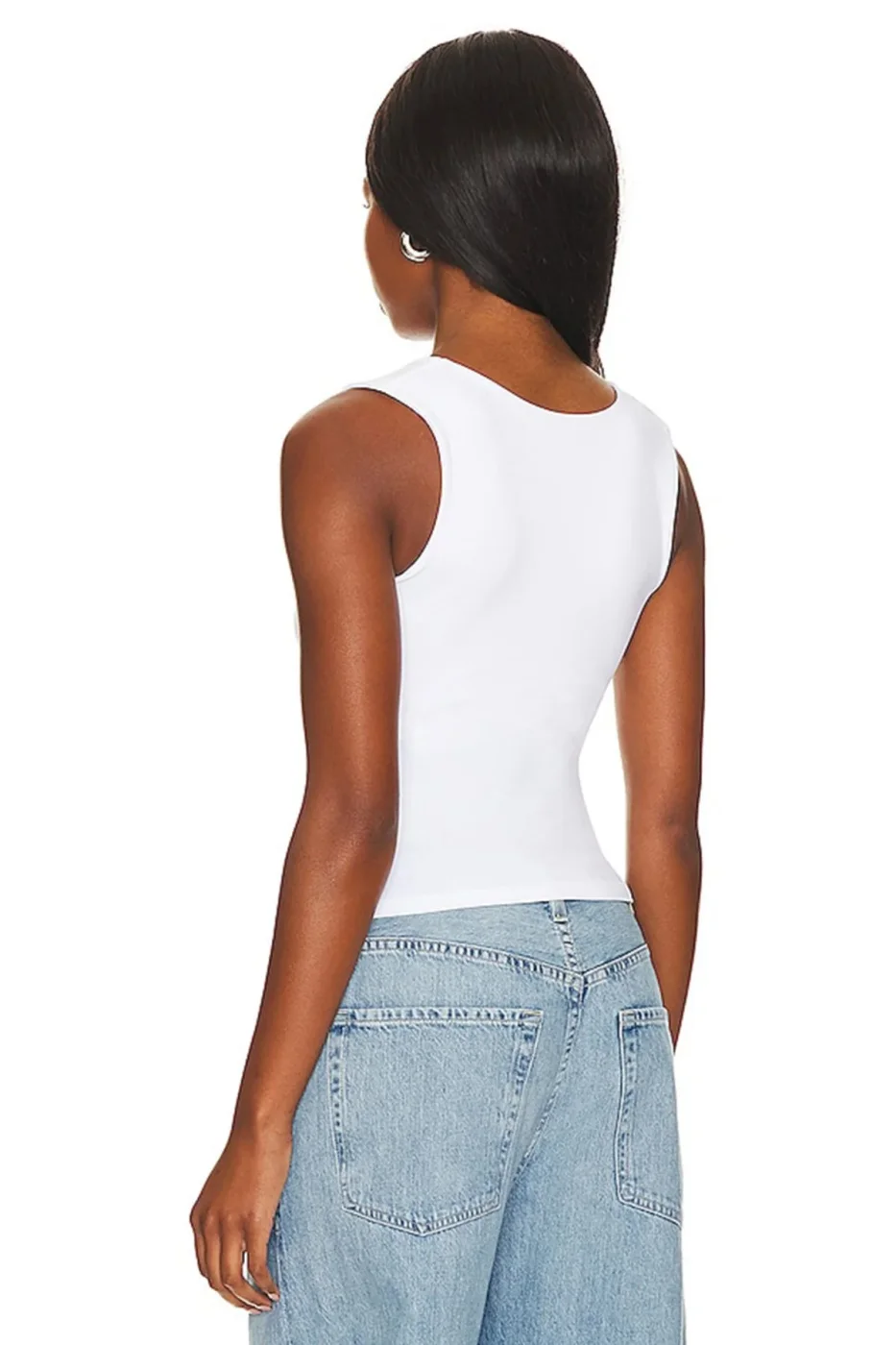 KADIN BEYAZ CROP ASKILI TSHRT ,ÇİFT KAT JARSE KUMAŞ KADIN BÜSTİYER — 2