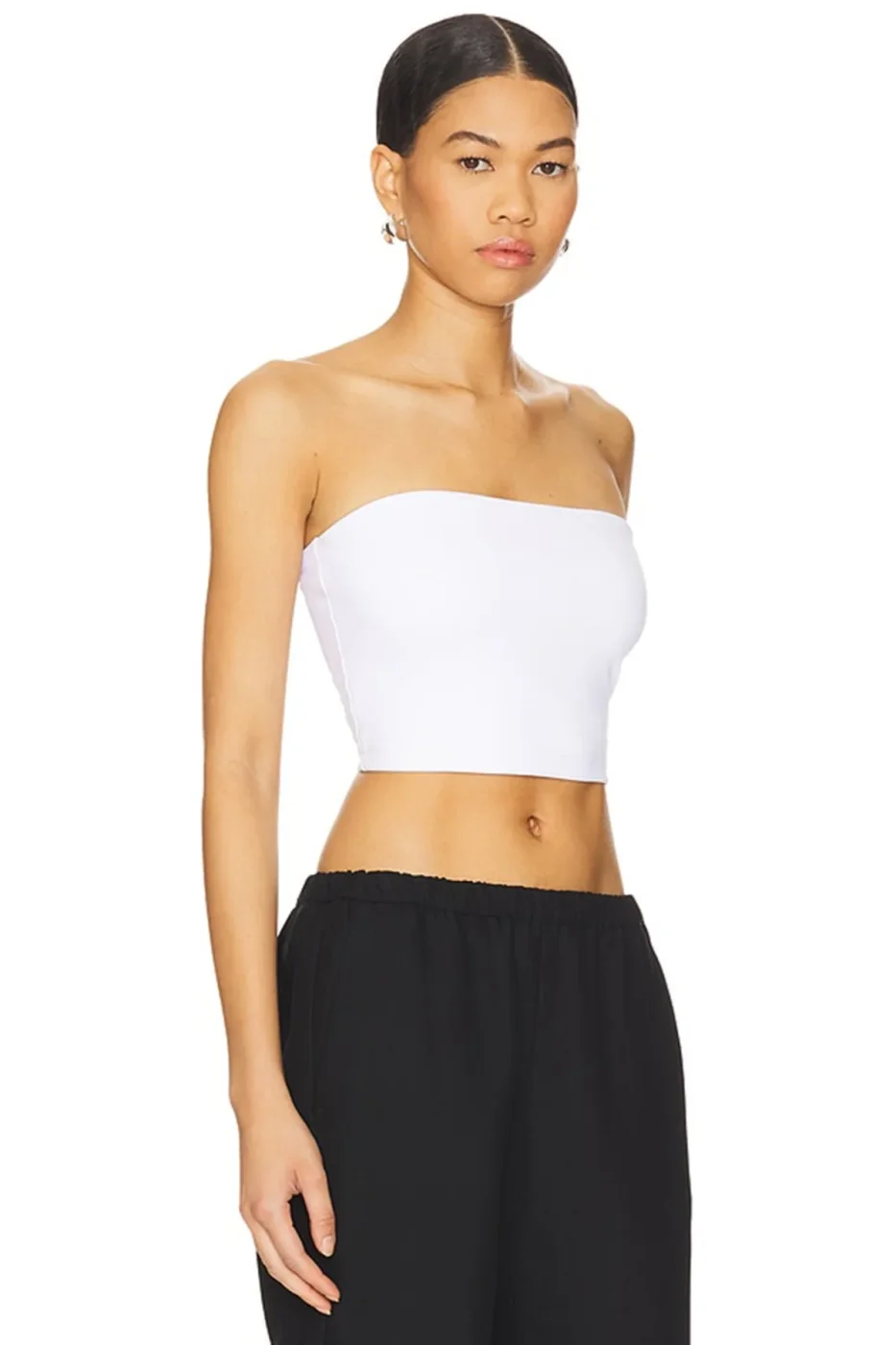 KADIN ÇİFT KAT JARSE KUMAŞ Straplez CROP TOP — 3